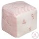 55043719 Plüss Csörgő kocka 8*8*8 cm rózsaszín