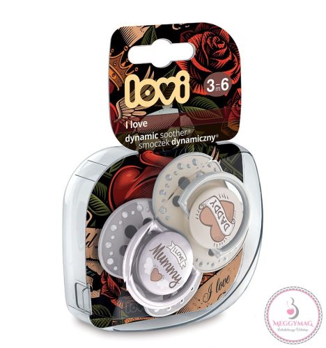 Lovi dinamikus nyugtató cumi I love 3-6 hó 2 db.