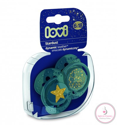 Lovi dinamikus nyugtató cumi Stardust Green 6-18 hó  2db