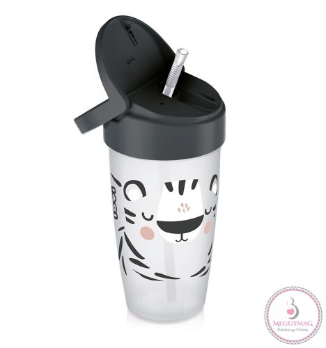Lovi Szívószálas itatópohár ACTIVE 350 ml 14hó+ Salt&Pepper