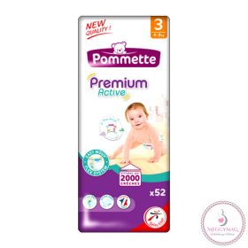   POMMETTE PREMIUM ACTIVE PELENKA GUMISDEREKÚ (3-AS) 4 - 9 KG (52 DB/CS)