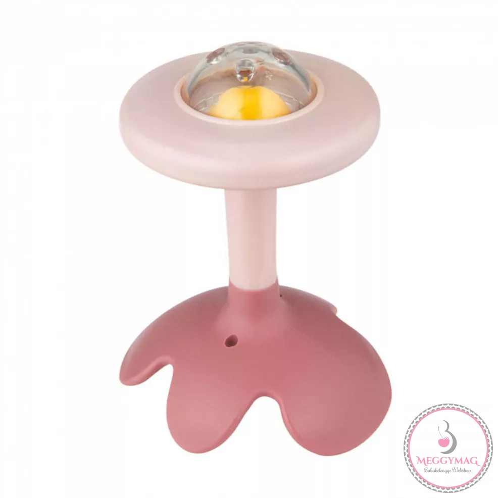 Canpol babies Sensory csörgő rágókával (rózsaszín)