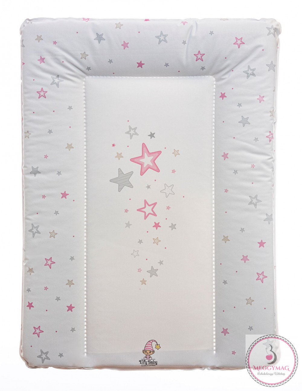 Pelenkázó lap puha kicsi 50*70 cm rózsaszín csillag