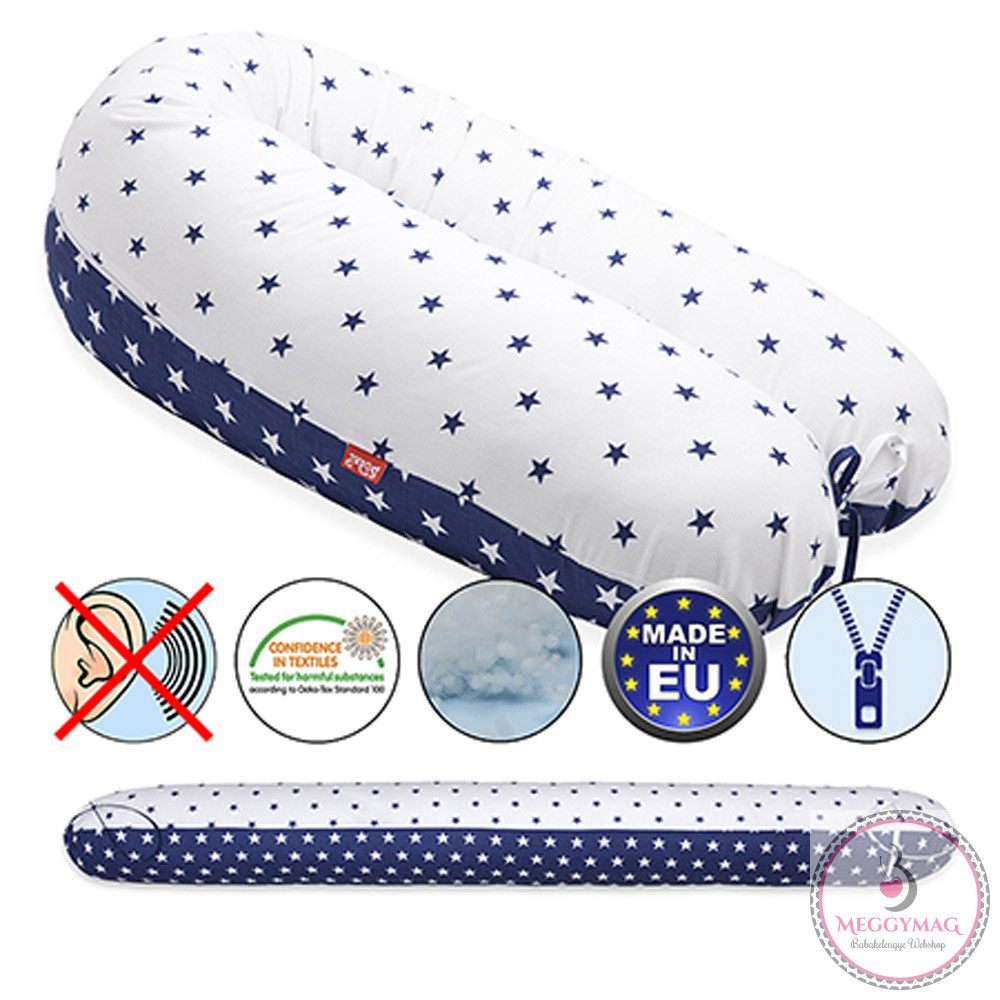 Scamp szoptatós párna univerzális pamut Blue White Star SZPE193