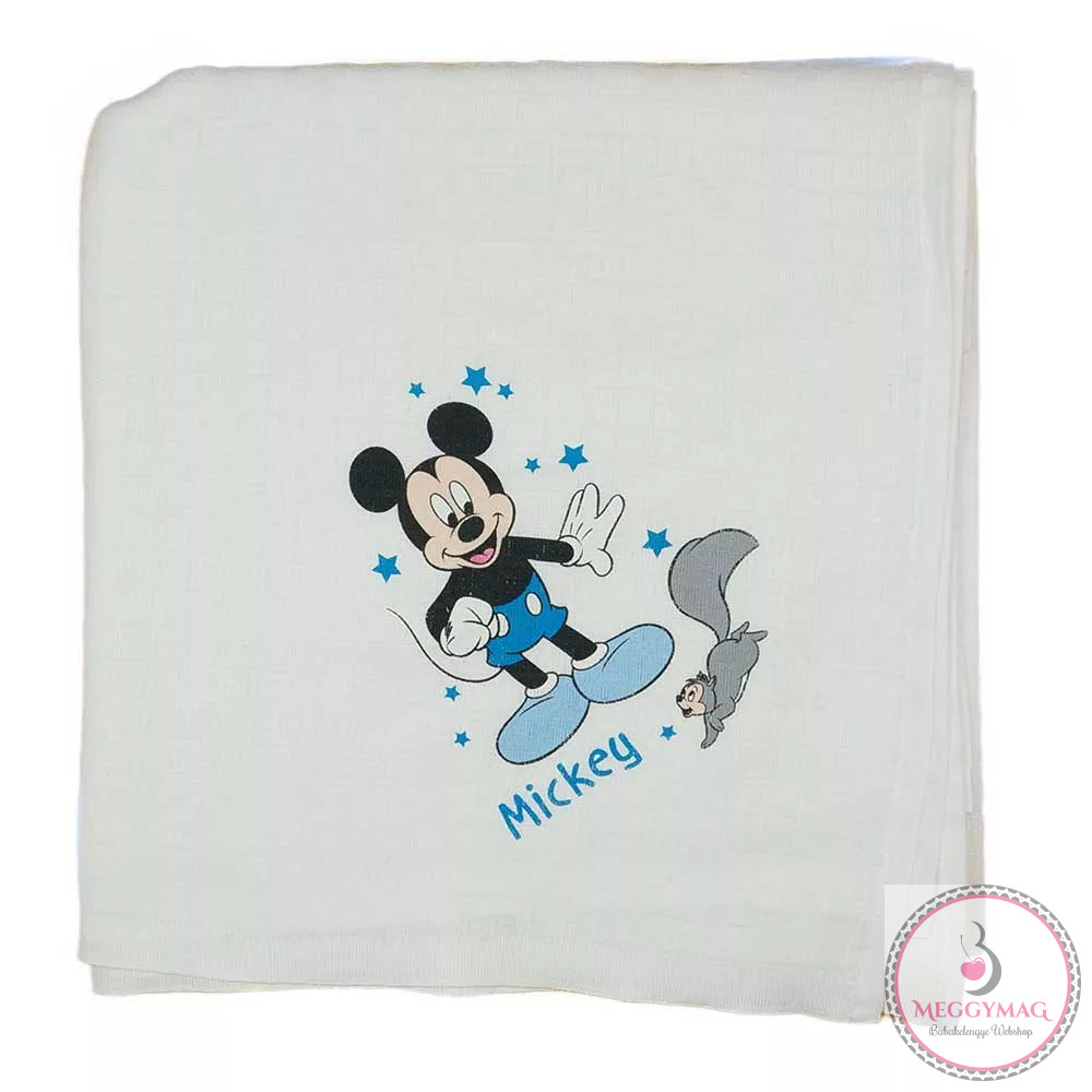 Disney Mickey textil-tetra kifogó, törölköző 140x140cm
