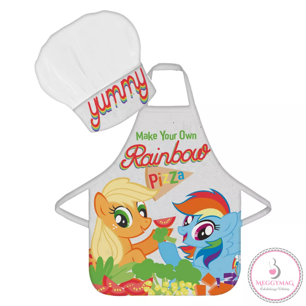 Én kicsi pónim Rainbow Pizza gyerek kötény 2 darabos szett