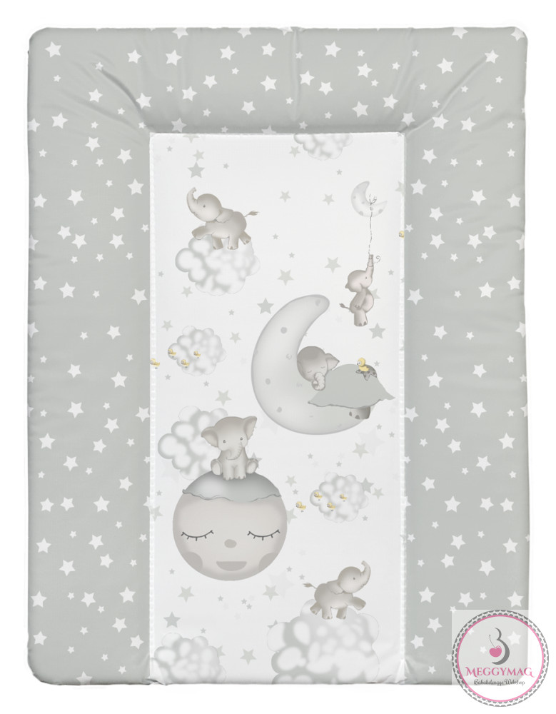 Pelenkázó lap puha kicsi 50*70 cm Bébi elefánt szürke