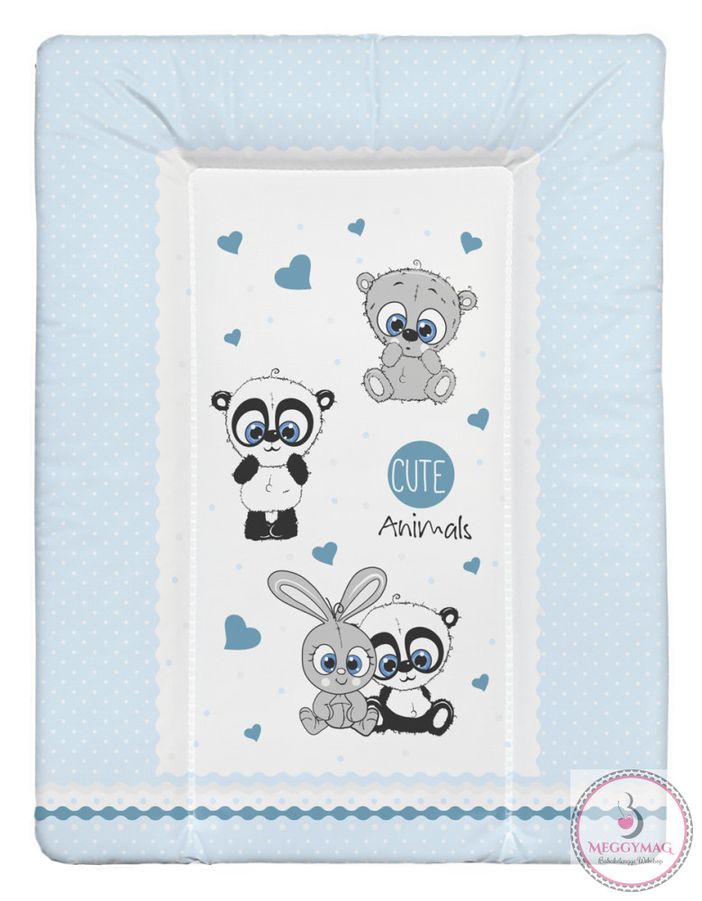 Pelenkázó lap puha kicsi 50*70 cm Cuki állatok kék