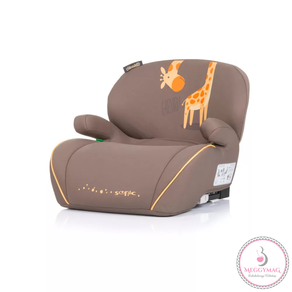 Chipolino Sonic autós ülésmagasító 125-150 cm Isofix - Giraffe