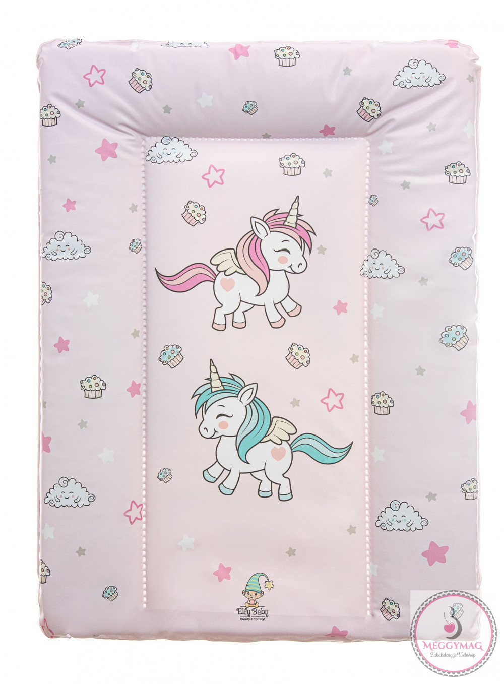 Pelenkázó lap puha kicsi 50*70 cm rózsaszín unikornis
