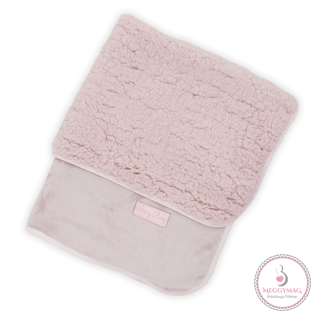 BB Prémium polár - sherpa takaró 75*75 cm PÚDER