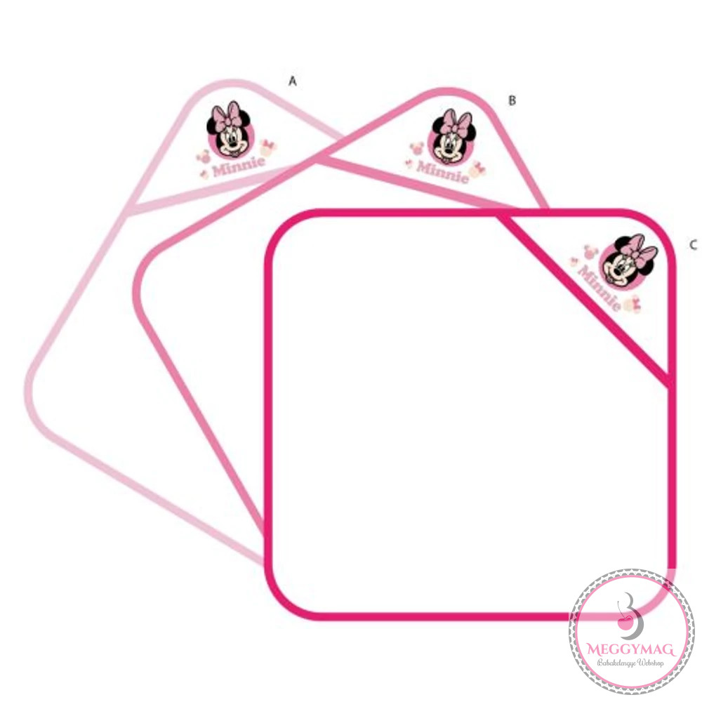 Disney Minnie egér kapucnis babatörölköző 70×70 cm Pink