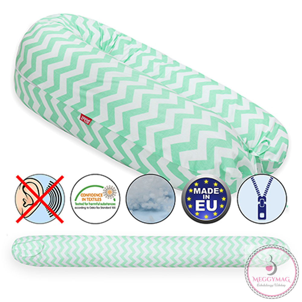 Scamp szoptatós párna univerzális pamut ZigZag Green White SZPE234