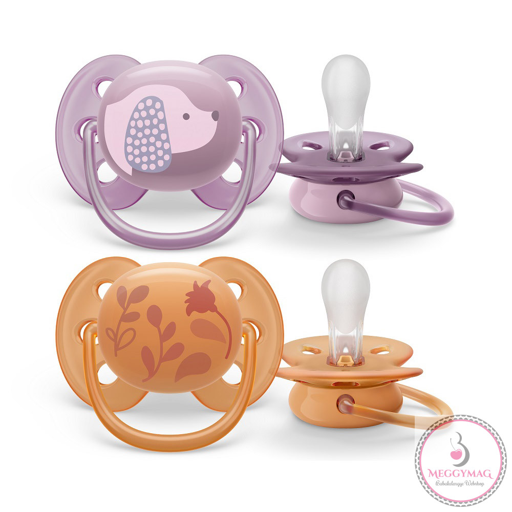 Philips AVENT játszócumi Ultrasoft Premium állatos 6-18hó lányos 2db