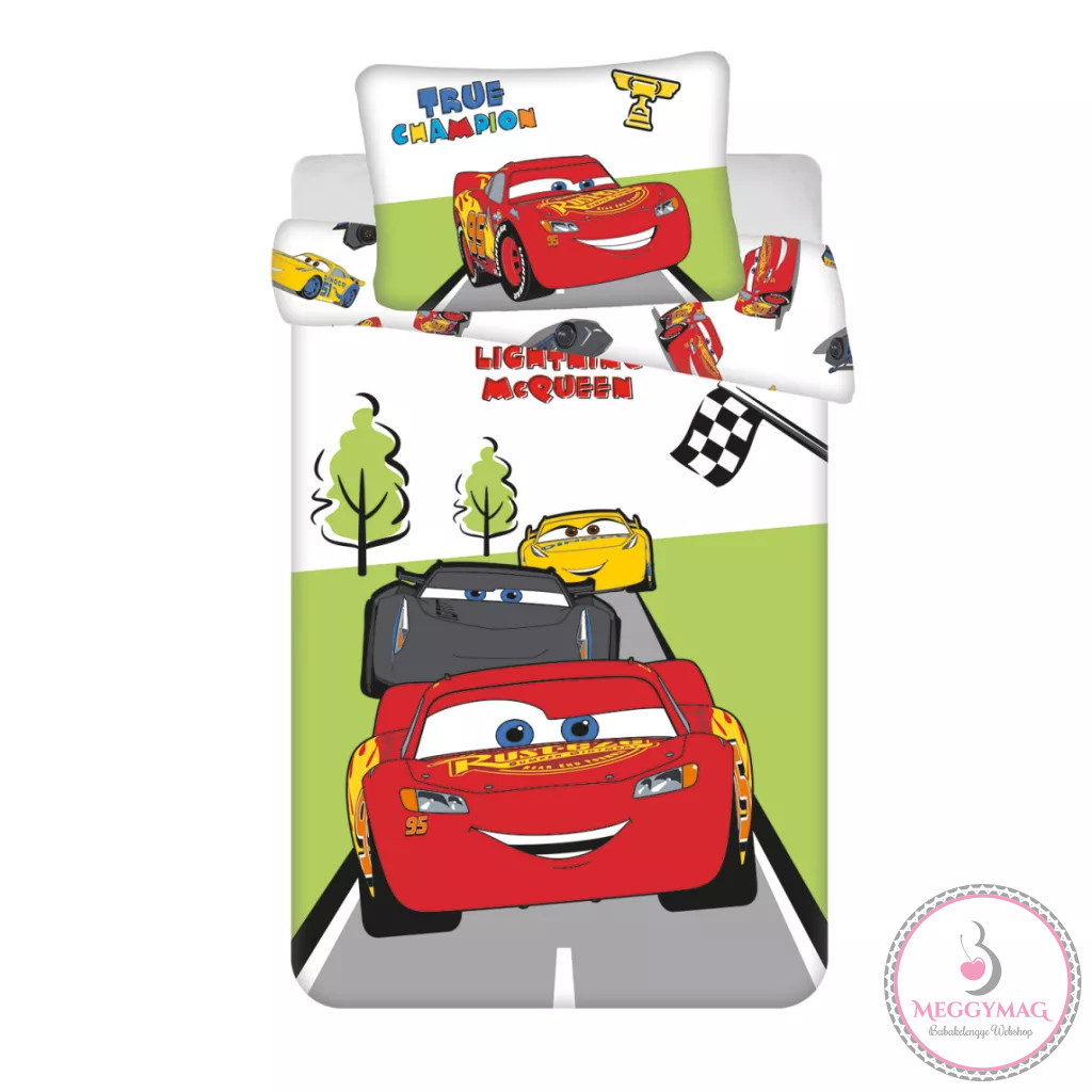 Disney Verdák Champion gyerek, ovis ágyneműhuzat 100×135 cm, 40×60 cm