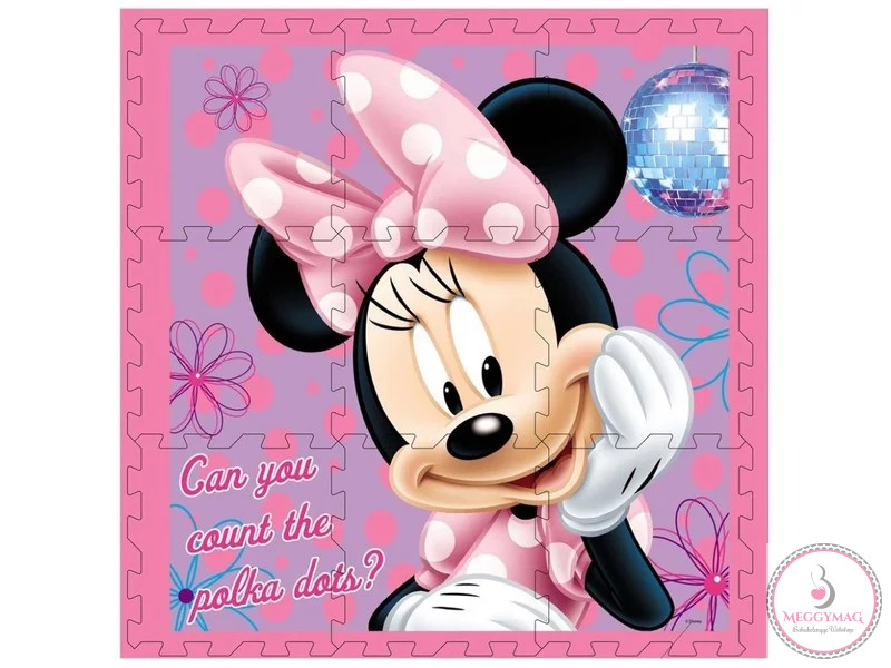 Minnie egér szivacs puzzle játszószőnyeg 9 db-os KÉSZLETEN A BOLTBAN!
